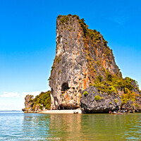 Buy canvas prints of Tourist boats around Koh Nok, Phang Nga Bay, Thailand by Kevin Hellon