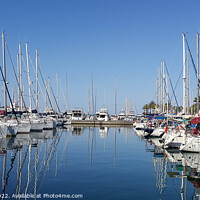 Buy canvas prints of Yachts in Malaga marina by Kevin Hellon