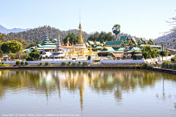 The twin temples of Wat Chong Klang and Wat Chong Kham Picture Board by Kevin Hellon