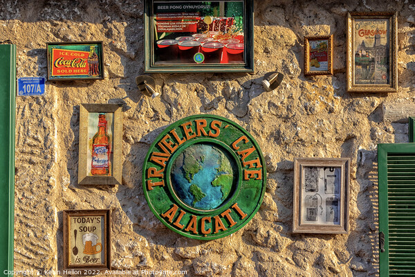 The Traveller's Cafe, Alacati, Picture Board by Kevin Hellon