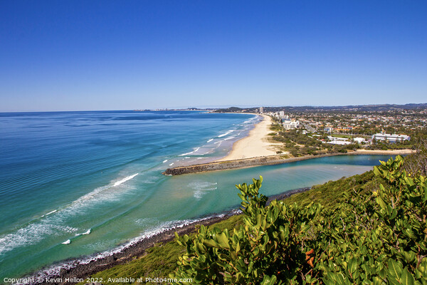 View from Burleigh Heads National Park  on a sunny summer's day  Picture Board by Kevin Hellon