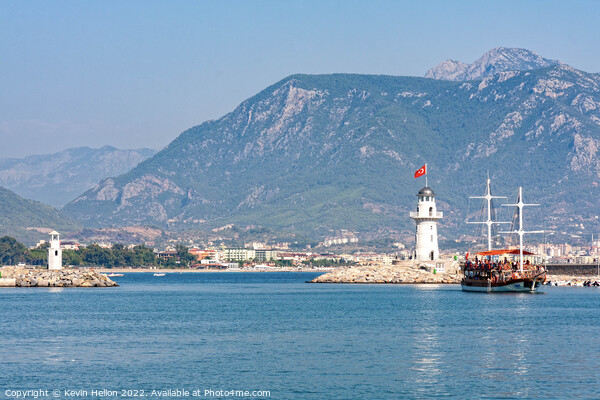 Alanya harbour, Turkey Picture Board by Kevin Hellon