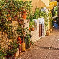 Buy canvas prints of Narrow street in Chania old town by Kevin Hellon