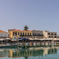 Buy canvas prints of The Venetian Harbour, Rethymnon by Kevin Hellon