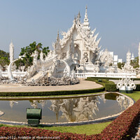 Buy canvas prints of Wat Rung Khun or the White Temple, by Kevin Hellon