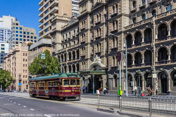City Circle Tram on Spring Street, Melbourne, Vict Picture Board by Kevin Hellon