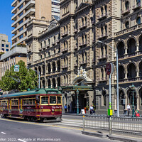 Buy canvas prints of City Circle Tram on Spring Street, Melbourne, Vict by Kevin Hellon