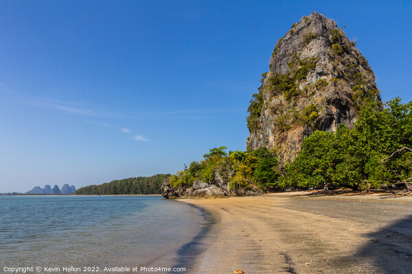 Limestone cliffs on Rajamangala beach,Trang province, Thailand Picture Board by Kevin Hellon