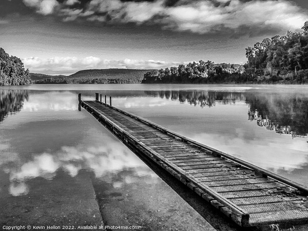 Cloud reflections early morning, Lake Mapourika, South Island Ne Picture Board by Kevin Hellon