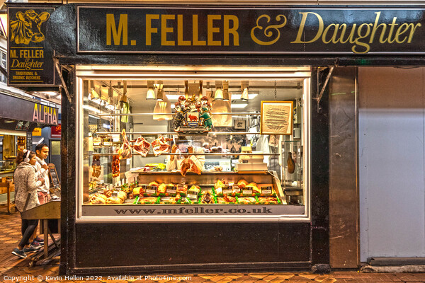 Butcher's Shop in the Covered Market, Ofoxrd, England Picture Board by Kevin Hellon