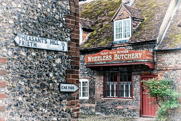 Wheeler's Butchery, Hambleden, Buckingha,shire, England Picture Board by Kevin Hellon