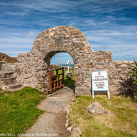 Buy canvas prints of Gateway to St Padrig's Church, Llanbadrig, Anglesey, Wales by Kevin Hellon