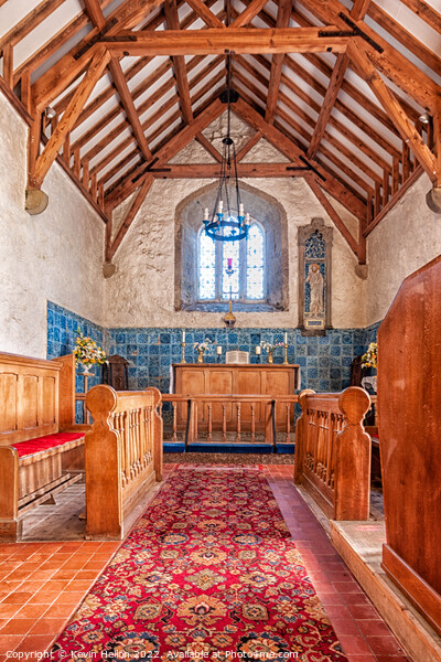 Interior of St Padrig's Church, Llanbadrig, Anglesey, Wales Picture Board by Kevin Hellon