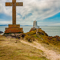 Buy canvas prints of Cross and Tyw Mawr Lighthouse, by Kevin Hellon