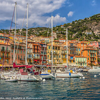 Buy canvas prints of The harbour, Villefranche sur Mer, France by Kevin Hellon