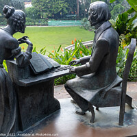 Buy canvas prints of Chopin statue, Botanical Gardens, Singapore by Kevin Hellon