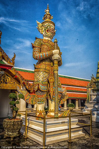 Guardian statue in the Grand Palace, Bangkok, Thailand Picture Board by Kevin Hellon