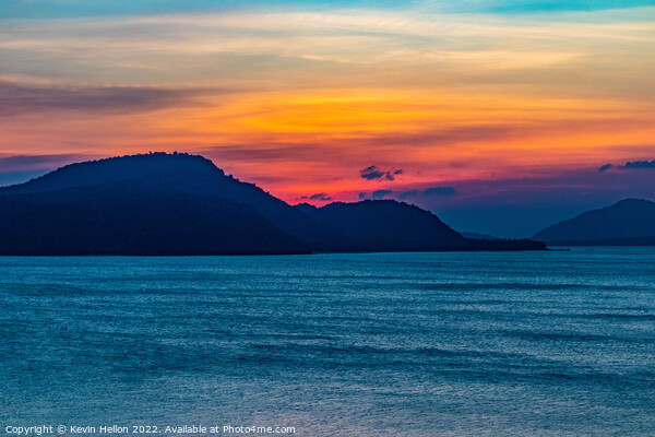 Sunset sky, Cape Panwa, Phuket, Thailand Picture Board by Kevin Hellon