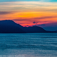Buy canvas prints of Sunset sky, Cape Panwa, Phuket, Thailand by Kevin Hellon