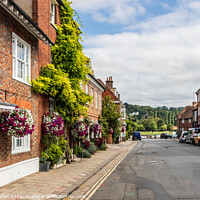 Buy canvas prints of View down New Street looking towards the river, Henley on Thames by Kevin Hellon