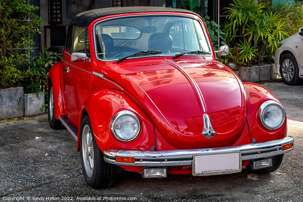 Volkswagen Beetle Convertible car Picture Board by Kevin Hellon