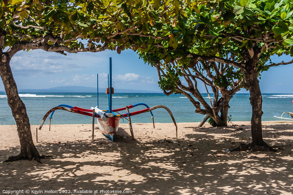 Jukung or outrigger boat, Picture Board by Kevin Hellon