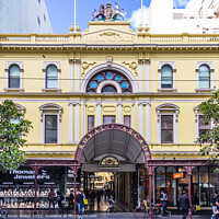 Buy canvas prints of Royal Arcade shopping street, Melbourne, Australia by Kevin Hellon