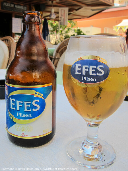 Efes Turkish Pilsner beer Picture Board by Kevin Hellon
