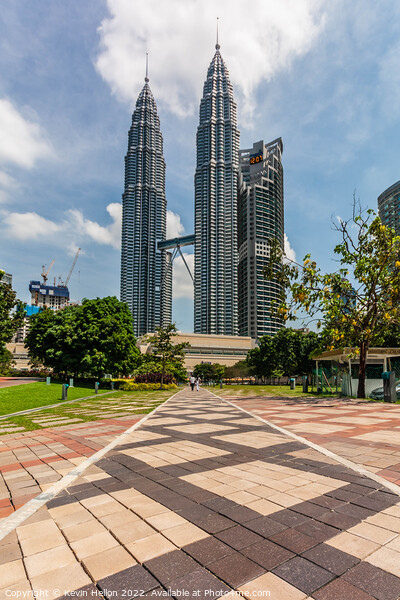 The Petronas Twin Towers, Picture Board by Kevin Hellon