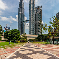 Buy canvas prints of The Petronas Twin Towers, by Kevin Hellon