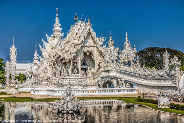 Wat Rong Khun. also known as the White Temple,  Picture Board by Kevin Hellon