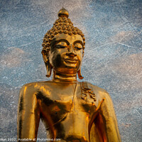 Buy canvas prints of Golden Buddha statue by Kevin Hellon