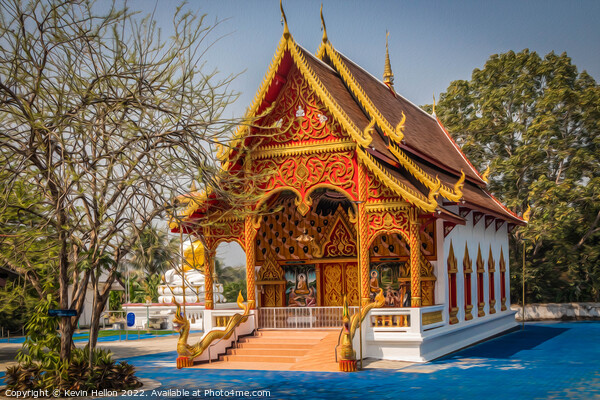 Wat Mae Hi, Pai,  Picture Board by Kevin Hellon