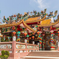 Buy canvas prints of Chinese temple, Mae Sot, Thailand by Kevin Hellon
