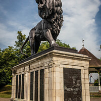 Buy canvas prints of Maiwand  Lion ststue war memorial by Kevin Hellon