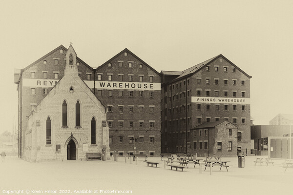 Gloucester Docks - Antique Print Series -2 Picture Board by Kevin Hellon