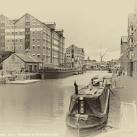 Buy canvas prints of Gloucester Docks - Antique Print Series -1 by Kevin Hellon