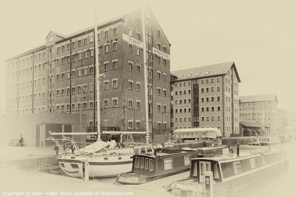 Gloucester Docks - Antique Print Series -4 Picture Board by Kevin Hellon