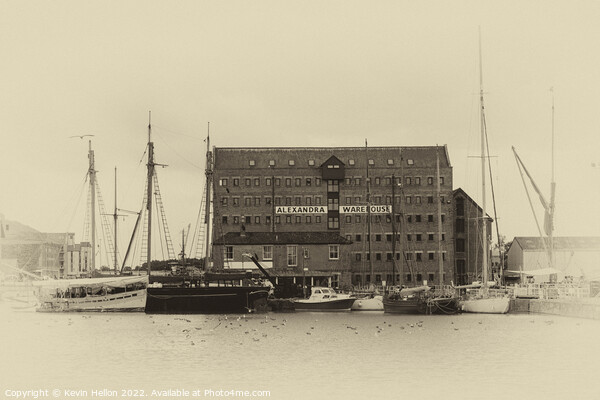 Gloucester Docks - Antique Print Series -8 Picture Board by Kevin Hellon