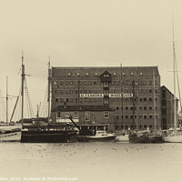 Buy canvas prints of Gloucester Docks - Antique Print Series -8 by Kevin Hellon