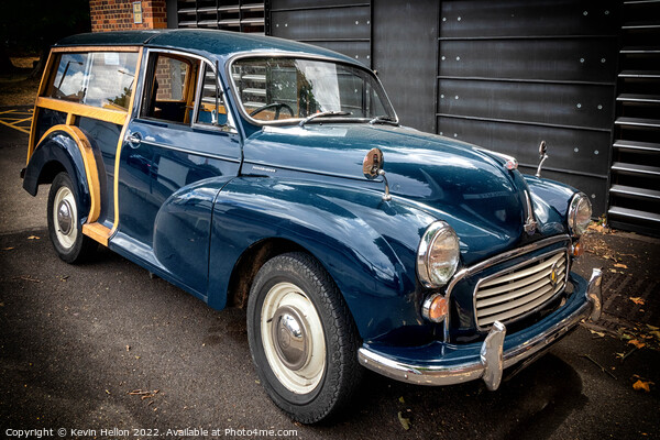 Morris Minor 1000 Traveller classic car. Picture Board by Kevin Hellon
