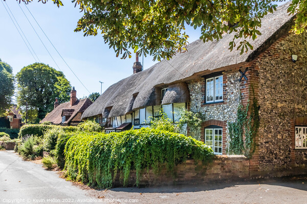 Traditional English thatched cottages  Picture Board by Kevin Hellon