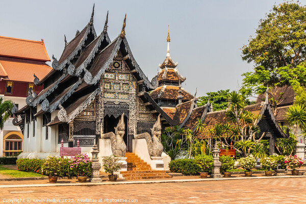 Viaharn in Wat Chedi Luang, Chinag Mai, Thailand Picture Board by Kevin Hellon