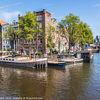 Buy canvas prints of Junction of the Brouwersgracht and Prinsengracht, Amsterdam, Net by Kevin Hellon