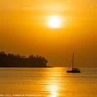 Buy canvas prints of Sunset Kamala Beach, Thailand by Kevin Hellon
