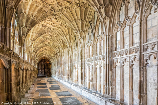 Cloisters, Gloucester Cathedral Picture Board by Kevin Hellon