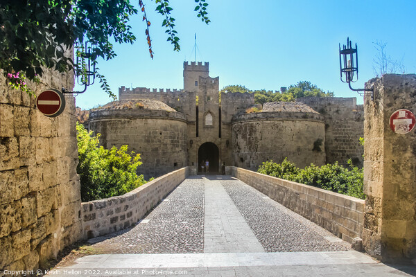 Gate of Amboise, Rhodes Town, Greece Picture Board by Kevin Hellon