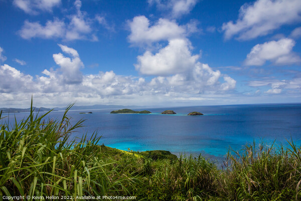Small islands off Dravuni Island, Fiji, South Pacific Picture Board by Kevin Hellon
