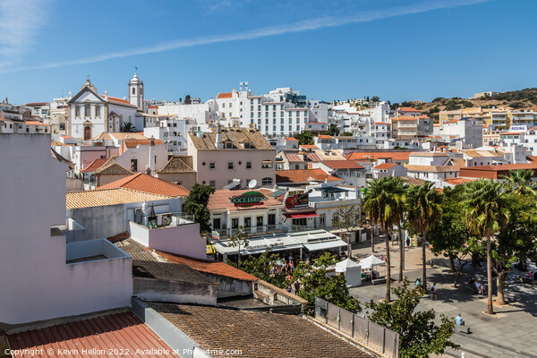 Albufeira Town, Algarve, Portugal Picture Board by Kevin Hellon