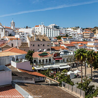 Buy canvas prints of Albufeira Town, Algarve, Portugal by Kevin Hellon